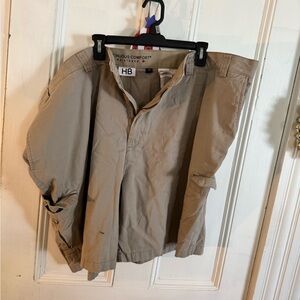 Harbor Bay Big Men's continuous comfort waist Cargo Shorts - Tan W54R